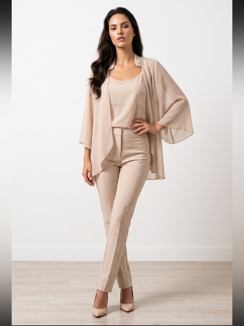 Frank Lyman Design Blush Satin Lined Jacket